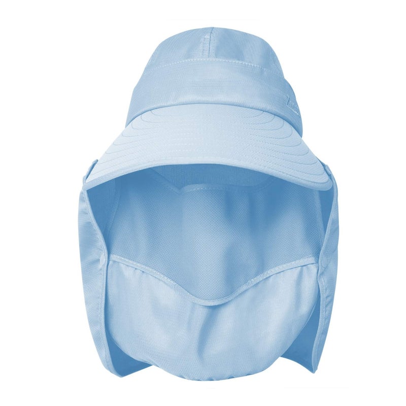 SOLARAE Wide Brim Sun Hat, Fishing Hat Cap for Men & Women, Outdoor UV Sun Protection Hat, Women Sun Face Mask Visor Hat, Waterproof Breathable Hiking Hat, UPF 50 Protection Bucke (Sky Blue) - Image 2
