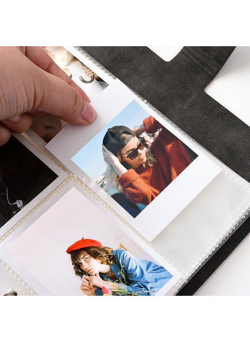 ZIKKON ZIKKON 200 Pocket Lock Photo Album for Fujifilm Instax Mini Polaroid Snap Cameras Black 114 x 140 x 33 mm  - Image 3