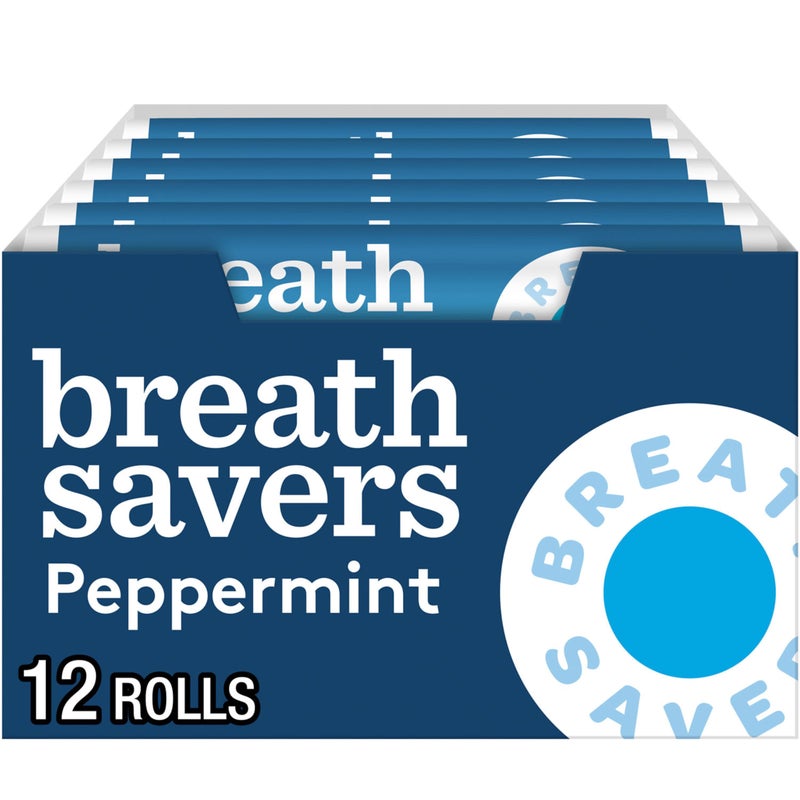 BREATH SAVERS Peppermint Sugar Free Breath Mints Rolls 075 oz 24 Count - Image 3