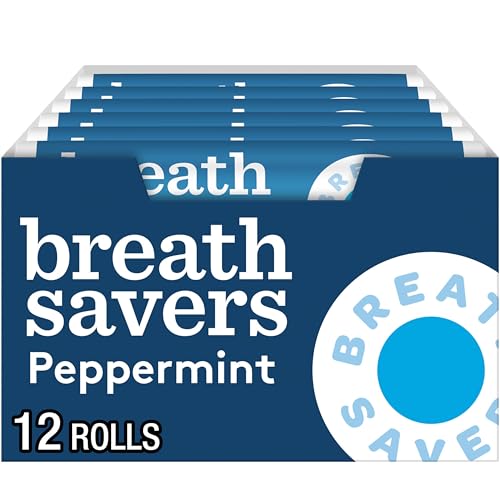 BREATH SAVERS Peppermint Sugar Free Breath Mints Rolls 075 oz 24 Count - Image 1