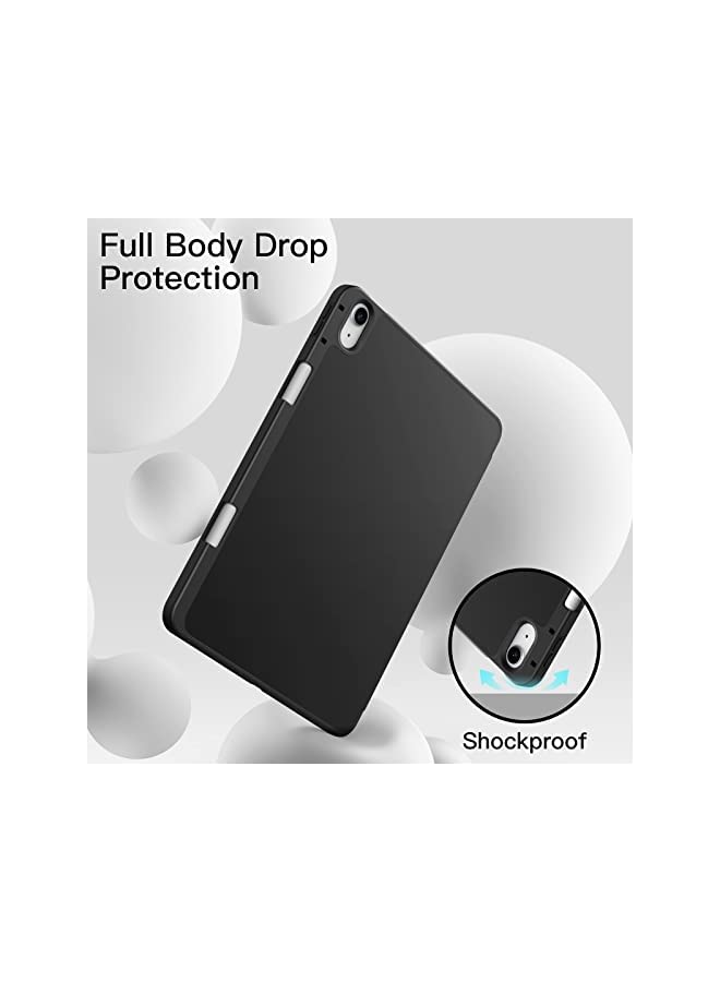 Jetech Case for iPad Air 5/4 (2022/2020 5th/4th Generation 10.9-Inch) with Pencil Holder, Support 2nd Pencil Charging, Slim Tablet Cover with Soft TPU Back, Auto Wake/Sleep (Black) - Image 3