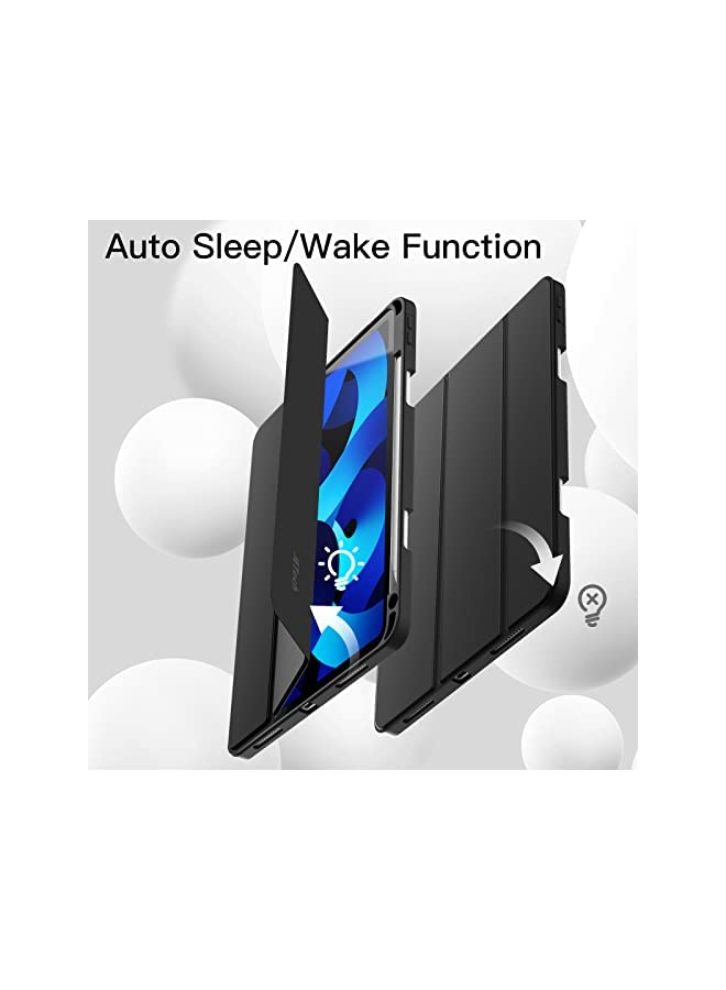 Jetech Case for iPad Air 5/4 (2022/2020 5th/4th Generation 10.9-Inch) with Pencil Holder, Support 2nd Pencil Charging, Slim Tablet Cover with Soft TPU Back, Auto Wake/Sleep (Black) - Image 5