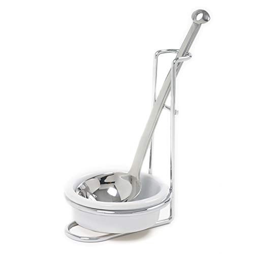 Norpro Stainless Steel Ceramic Upright Stovetop Drip Catcher Spoon Rest - Image 2