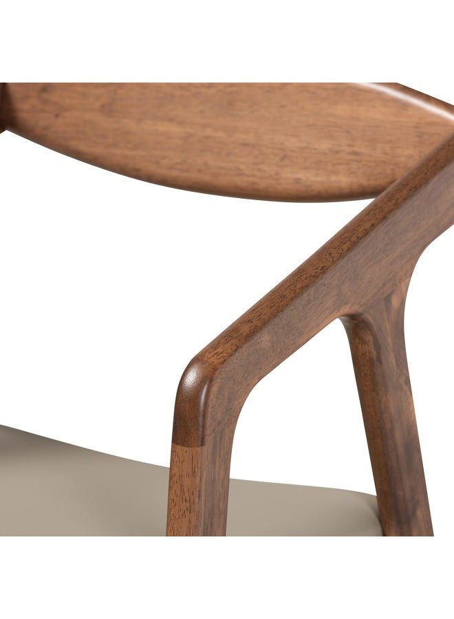 Baxton Studio Harland Dining Chairs, Grey/Walnut Brown - Image 5