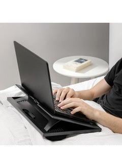 Navaris Laptop Tray Adjustable Lap Desk For Home Office Tablet Or Keyboard Stand Table With Cushion Lightweight Drawing Tray For Sofa Or Bed 8 Levels  - Image 2