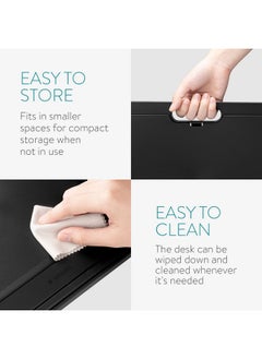 Navaris Laptop Tray Adjustable Lap Desk For Home Office Tablet Or Keyboard Stand Table With Cushion Lightweight Drawing Tray For Sofa Or Bed 8 Levels  - Image 5