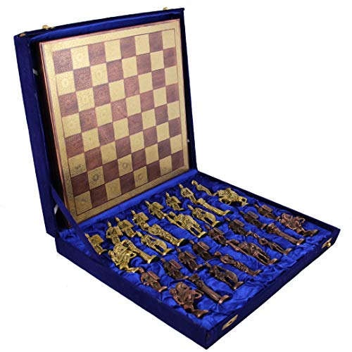 SHORO Collectible Premium Metal Brass Made Chess Board Game Set, Brass Chess Set With Box Packing, Antique Showpiece Decorative Gift Item, For 2 Players, 5+ Years, Big Kid - Image 3