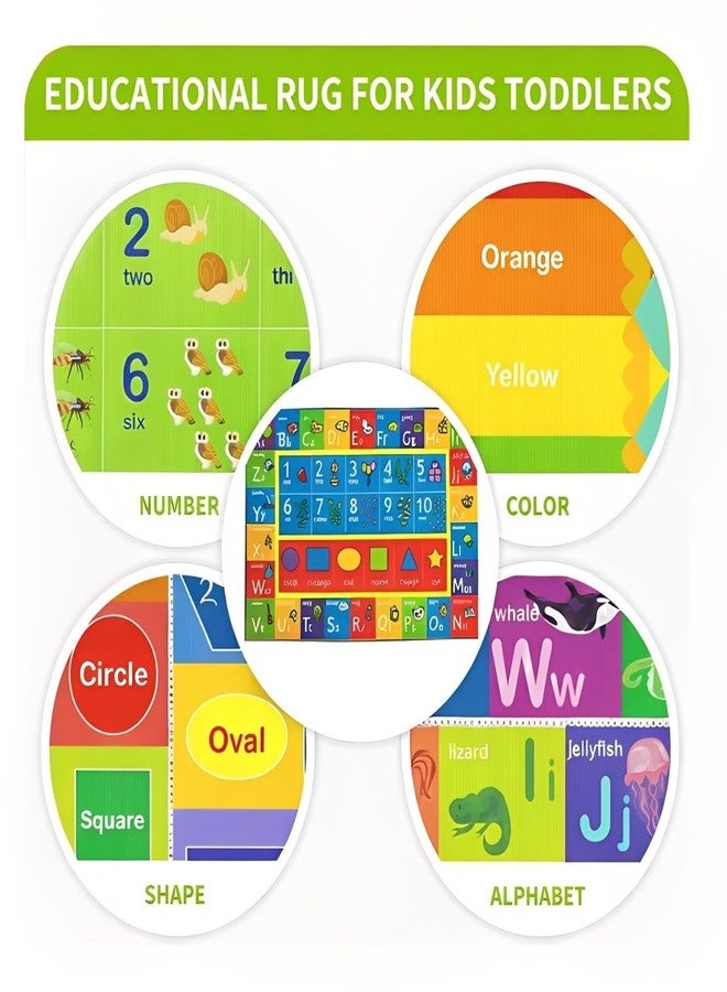 Metreno Foldable Baby Play Mat for Floor 0 to 5 Years Waterproof Alphanumeric Non-Slip Children Learning and Crawling Mat Washable Soft Foam baby floor mat for Babies for Playroom Kindergarten (5.9 x 3.9 FT) - Image 2