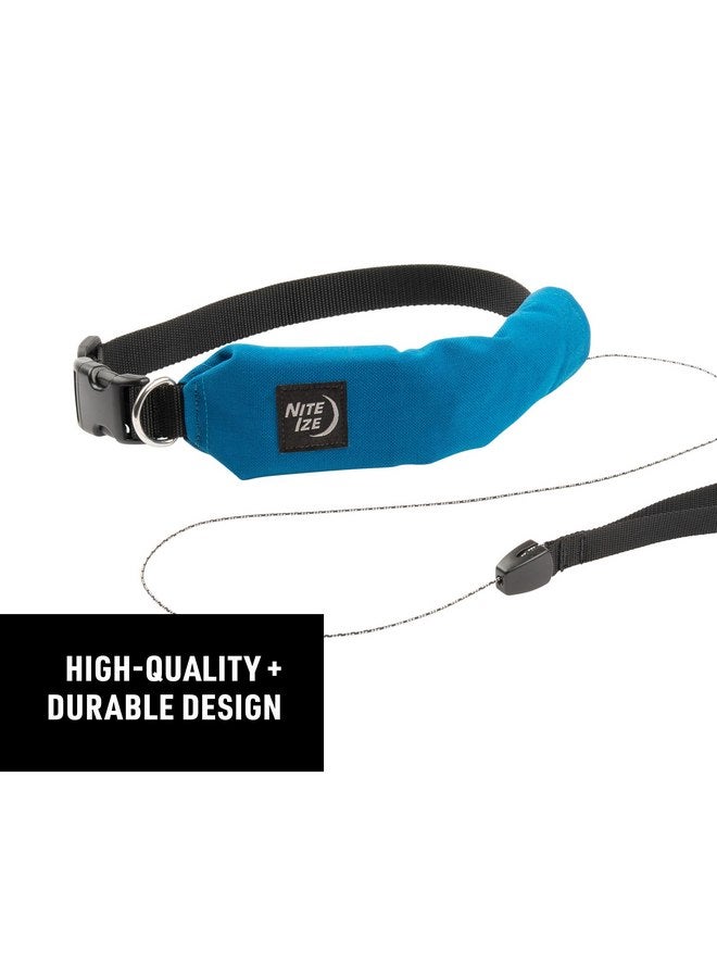 نايت آيز مجموعة طوق ومقود Nite Ize Raddog All-in-One - طوق كلاب شديد التحمل مع مقود قابل للسحب مدمج - طوق من 16 إلى 18 بوصة - أزرق، متوسط - Image 5