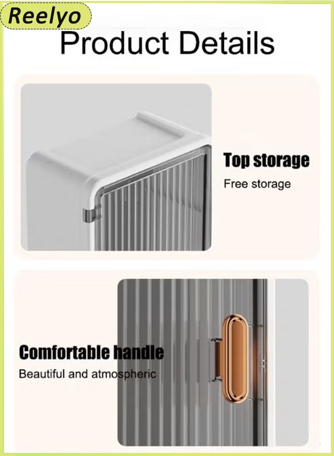 Reelyo 1/2PCS Wall Mounted Tissue Box Tissue Dispenser Perforation-Free Sheet Holder, Large Capacity Clear Tissue Storage for Bathroom Kitchen Living Room Bedroom Office or Wall Mounted Creative Ins Style Tissue Box，36.5*10.9*20CM，Black - Image 4
