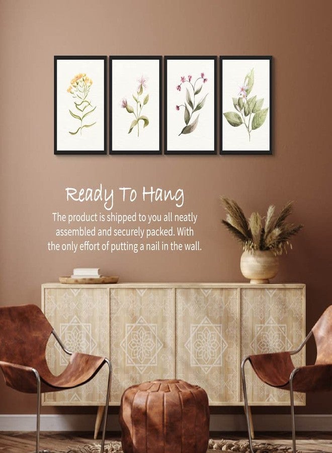 SC CREATIVES Set of 4 Vintage Botany Floral Wall Frame | Wall Hangings | 16 x 12 Inches | Ready To Hang - Image 2
