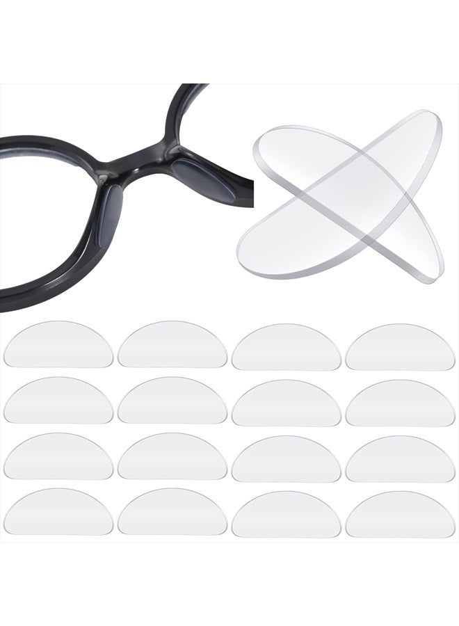 TOODOO 18 Pairs Eyeglasses Nose Pads Adhesive Silicone Glasses Replacement Anti Slip Nosepads for Eyeglass Glasses Sunglasses (Transparent, 1mm) - Image 1