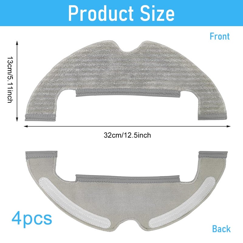 HASTHIP HASTHIP Mopping Cloth for Mi Robot Vacuum Cleaner X10 Microfiber Absorbent Wet Dry Use Mop Cloth Replacements for Vacuum X10  - Image 3