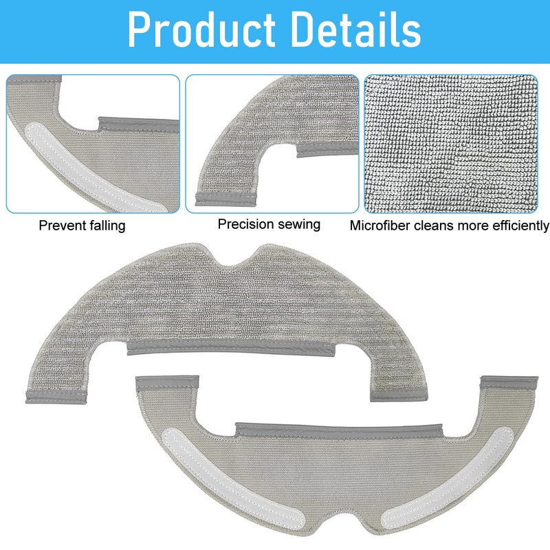 HASTHIP HASTHIP Mopping Cloth for Mi Robot Vacuum Cleaner X10 Microfiber Absorbent Wet Dry Use Mop Cloth Replacements for Vacuum X10  - Image 4