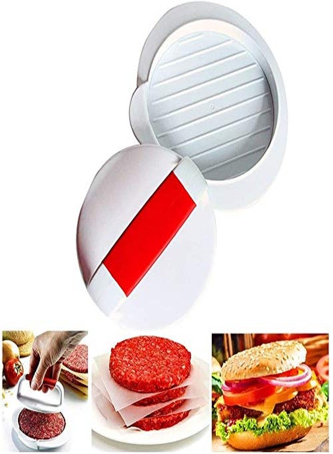 Odowalker Plastic Burger Press - 4.5' Non-Stick Hamburger Press, Round Patty Maker for Stuffed Sliders & BBQ - Image 4