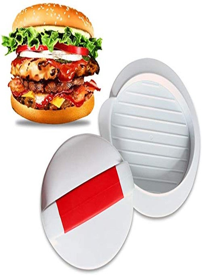 Odowalker Plastic Burger Press - 4.5' Non-Stick Hamburger Press, Round Patty Maker for Stuffed Sliders & BBQ - Image 2