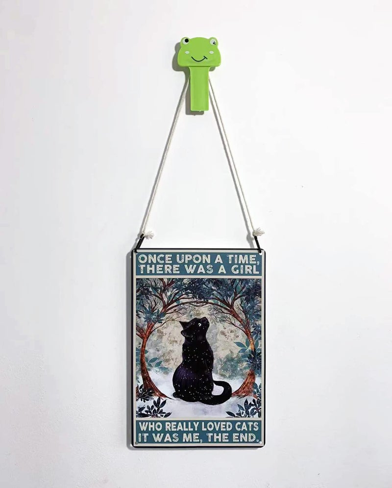 Bestylez Funny Black Cat Signs Cat Pictures Cat Poster Poster Decor Decor Decor Gifts for Women Girl - ذات مرة كانت هناك فتاة أحببت حقًا القطط 8 × 12 بوصة (513) - Image 3
