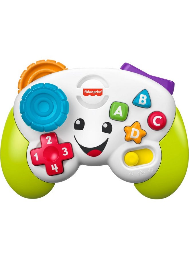 فيشر برايس لعبة Fisher-Price Baby & Toddler Toy Laugh & Learn Game & Learn Controller باللون الأخضر لعبة فيديو تظاهرية مع موسيقى وأضواء للأطفال الرضع من سن 6 أشهر فما فوق  - Image 1
