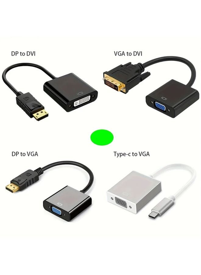 VGA to DVI Adapter Converter with Chip 1080P Monitor Computer Video HD Cable - Image 2