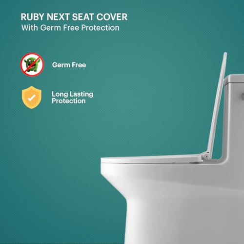 Johnson Bathrooms Johnson Ruby Next Toilet Seat Cover | Oval-shaped Germ-free PP Toilet Seat Cover for Bathroom Commode Cover (44 x 36 cm) | 2 Years Warranty (P0478PW0101 - White Colour) - Image 3