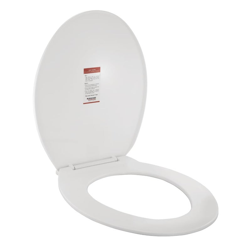 Johnson Bathrooms Johnson Ruby Next Toilet Seat Cover | Oval-shaped Germ-free PP Toilet Seat Cover for Bathroom Commode Cover (44 x 36 cm) | 2 Years Warranty (P0478PW0101 - White Colour) - Image 5