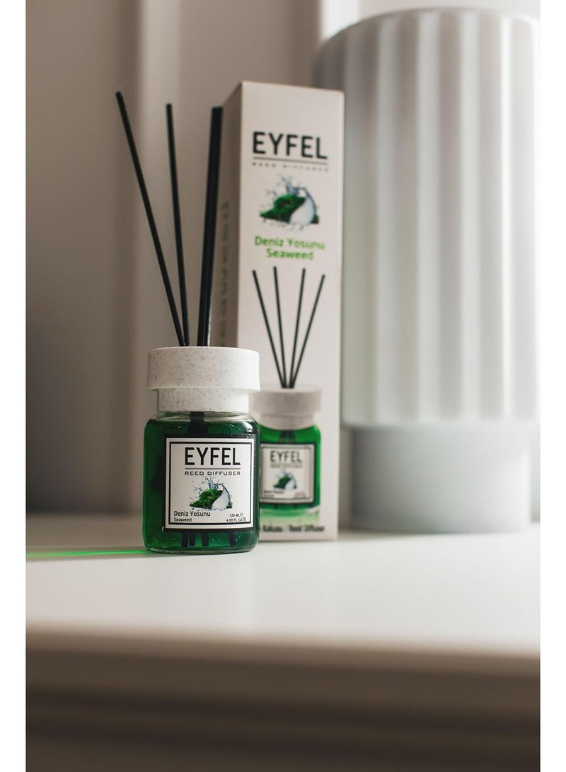 آيفيل موزّع عطر عيدان برائحة الأعشاب البحرية من EYFEL، 120 مل (4.05 أونصة سائلة) | عطر فاخر ومائي يدوم طويلًا مع عيدان طبيعية | للحمام والمنزل - Image 2