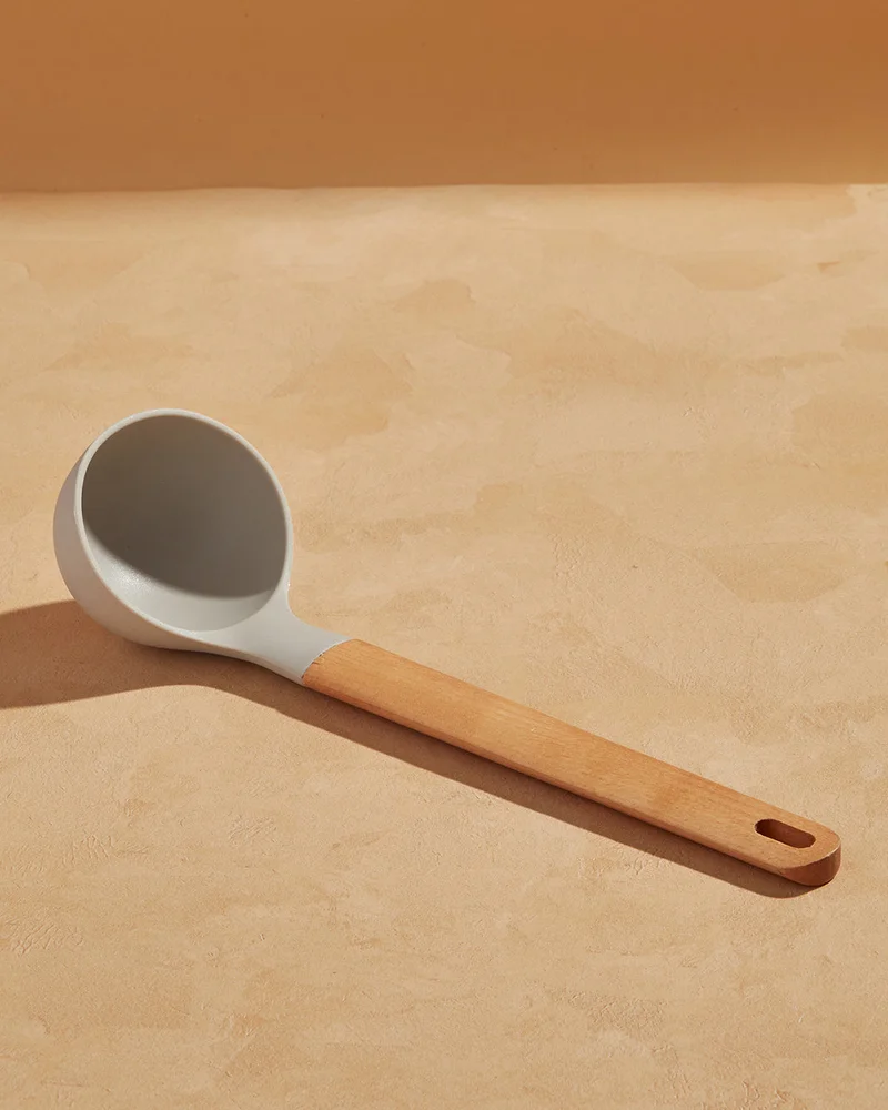 REDTAG Grey Plain Silicone Soup Ladle