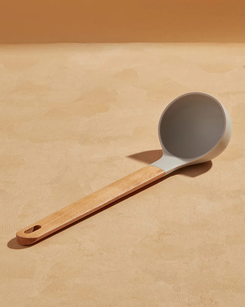 REDTAG Grey Plain Silicone Soup Ladle