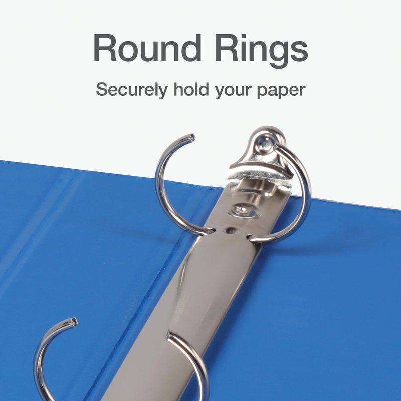 Oxford 1 Inch Binder, Durable 3 Ring 1 Inch with View Cover, XtraLife Hinge, Non-Stick PVC-Free, Blue, 225-Sheet Capacity, Single Binder (1017670) - Image 4