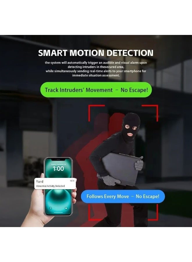 في 380 كاميرا مراقبة شمسية رقمية ، كاميرا IP مقاومة للماء بدقة 1080 بكسل عالية الدقة مع كشف الحركة، رؤية ليلية، وصول عن بعد عبر WiFi، نظام CCTV سلكي/لاسلكي للمنزل والمكتب والشركات - Image 3