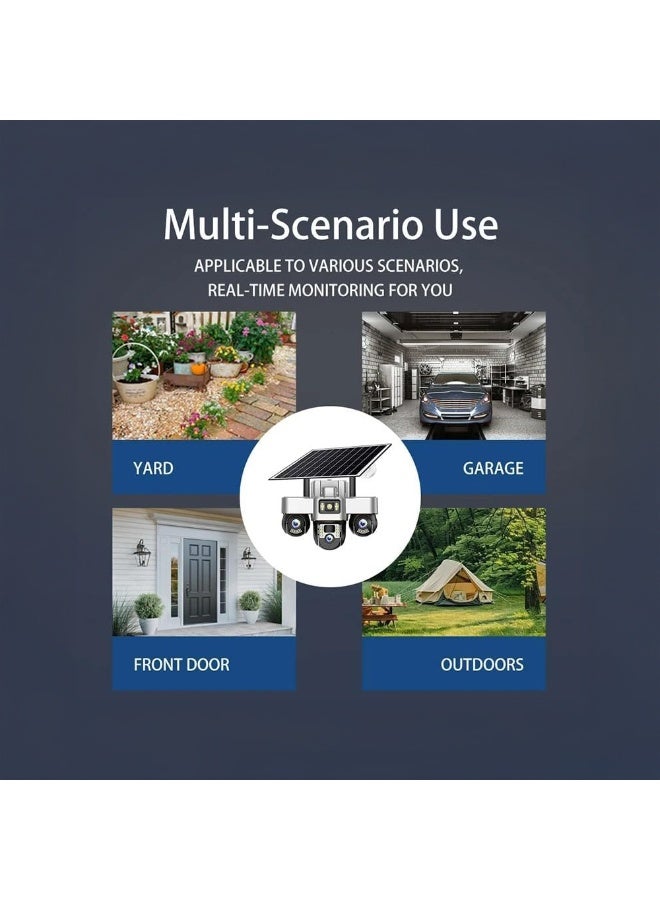 في 380 كاميرا مراقبة شمسية رقمية ، كاميرا IP مقاومة للماء بدقة 1080 بكسل عالية الدقة مع كشف الحركة، رؤية ليلية، وصول عن بعد عبر WiFi، نظام CCTV سلكي/لاسلكي للمنزل والمكتب والشركات - Image 4