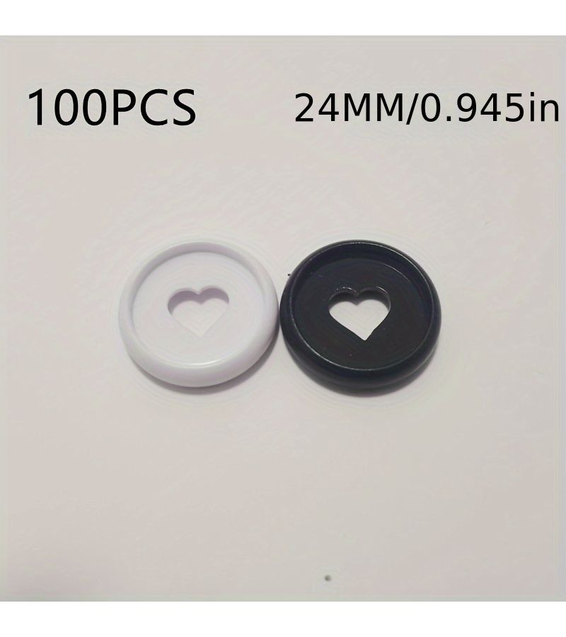 White 24MM 100pcs Plastic Heart Shaped Binding Rings For Spiral Noteboooks Mushroom Holes T Shaped Discs Binding Cds - Image 5