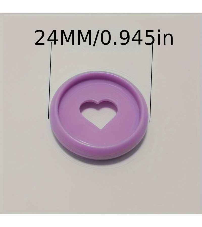 White 24MM 100pcs Plastic Heart Shaped Binding Rings For Spiral Noteboooks Mushroom Holes T Shaped Discs Binding Cds - Image 2