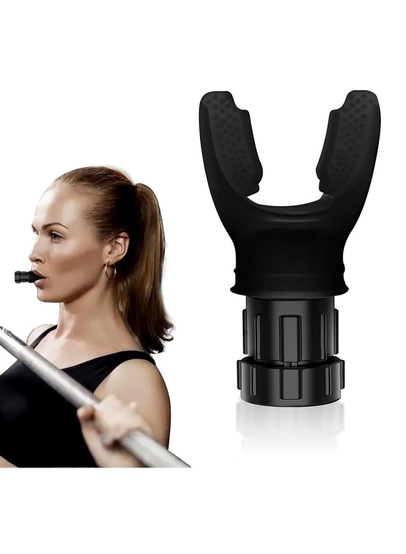 Generic Breathing Training Device, Portable Adjustable Resistance Lung Exerciser, Silicone Adjust Resistance Lung Exerciser Device Handheld, for Daily Care and Exercise  - Image 1
