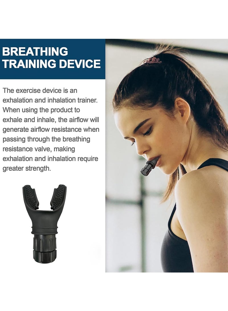 Generic Breathing Training Device, Portable Adjustable Resistance Lung Exerciser, Silicone Adjust Resistance Lung Exerciser Device Handheld, for Daily Care and Exercise  - Image 3