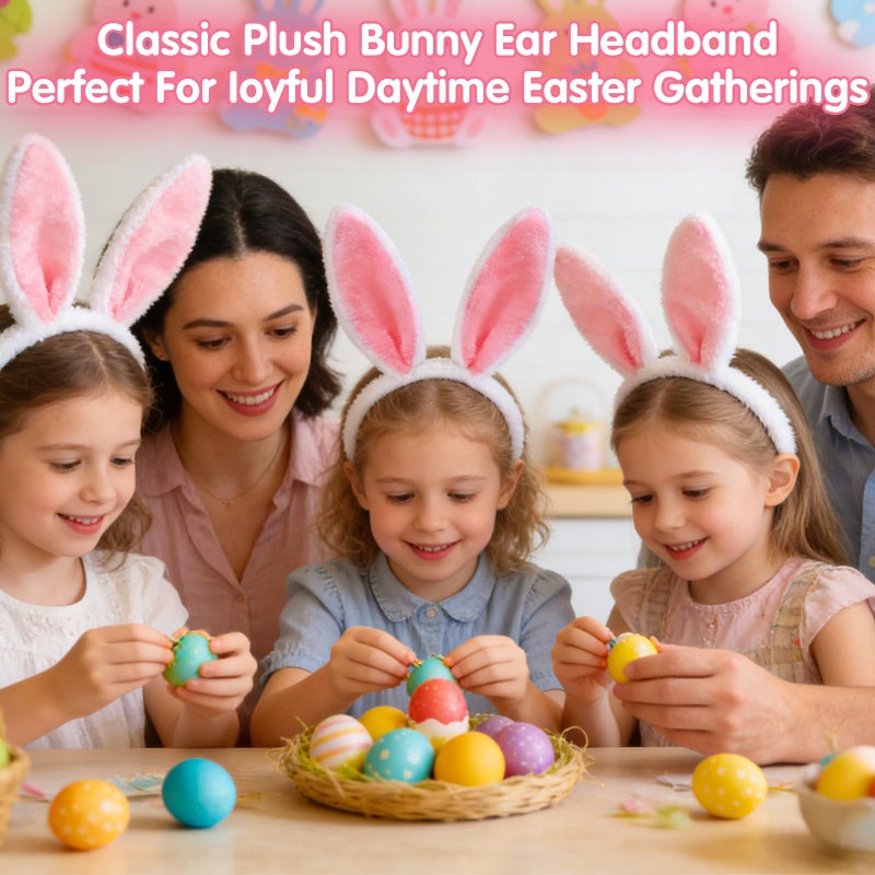 Camlinbo 6 PCS LED Light up Bunny Ears, Plush Rabbit Ear Headband Easter Gifts Basket Stuffers Party Favor Supplies for Women Girls Boys - Image 4