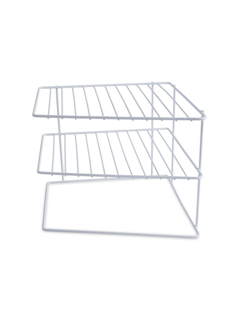 Pan Home Essentials 3-Tier Plate Organizer 25x25x20cm - White - Image 2