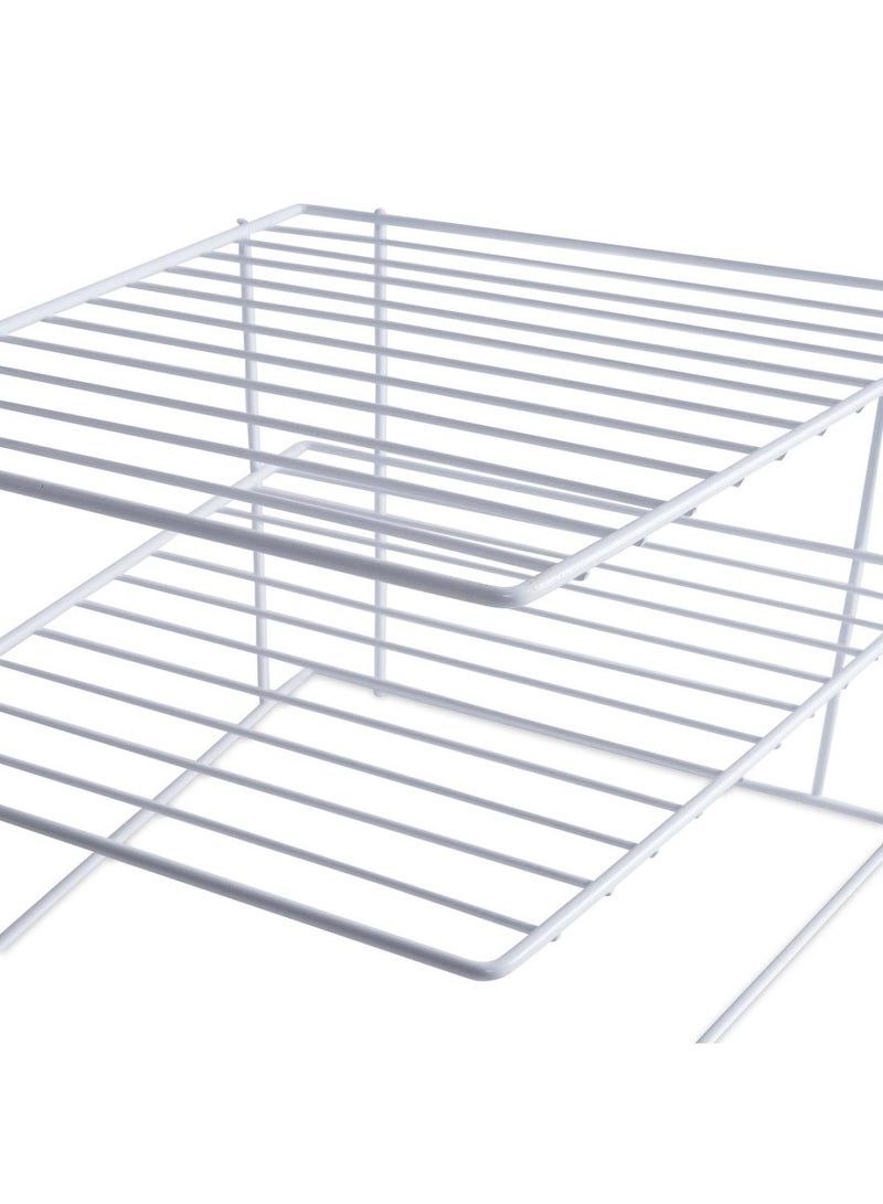 Pan Home Essentials 3-Tier Plate Organizer 25x25x20cm - White - Image 3
