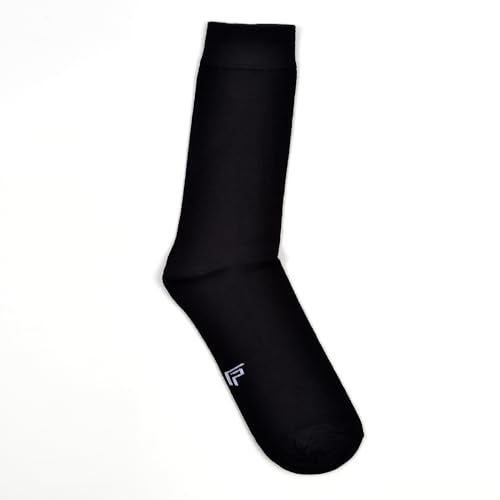 FOOTPRINTS Men's Formal Organic Cotton & Bamboo Odour free Socks Pack of 2- Black - Image 3