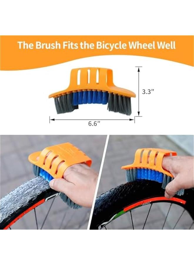 HOOKOR Bike Wash Bicycle Cleaning Tool Set (8 Pieces) Chain Brush Dirt Remover Chain Cleaner Washer Sprocket Cleaning Brush Towel - Image 4
