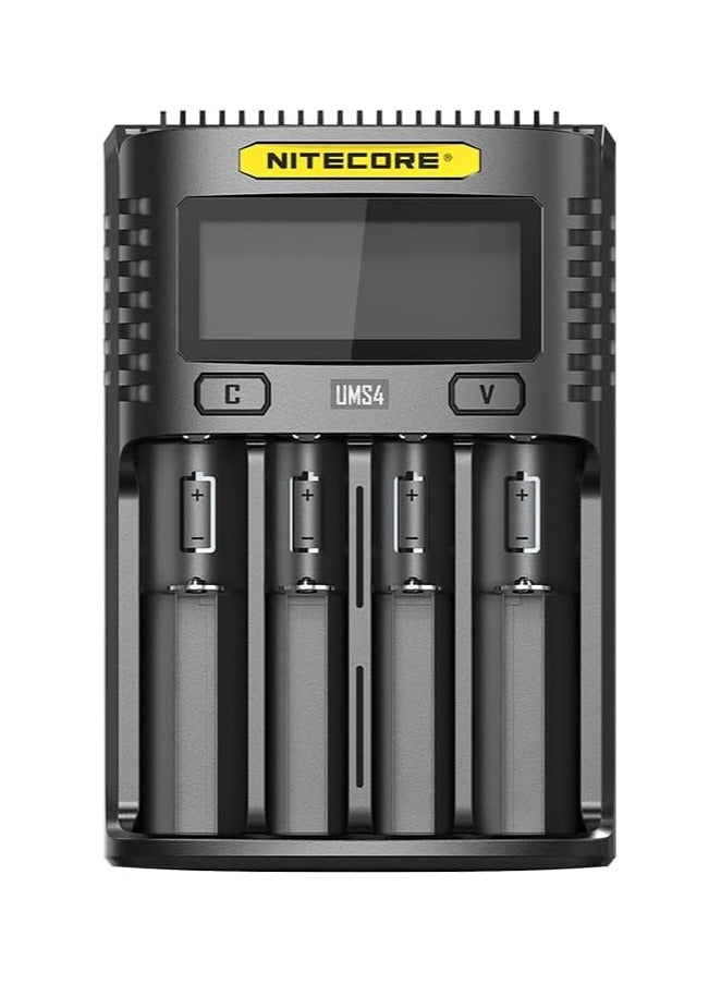 Nitecore UMS4 Universal Charger 3000mA USB Adult Unisex Black L 159 x W 107 x H 41 - Image 1