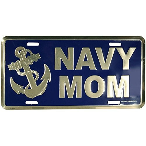 Honor Country Navy Mom License Plate - Image 1