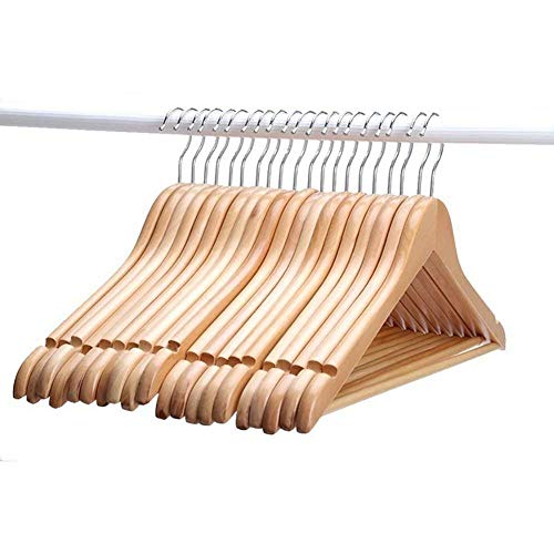 SLA HKC HOUSE Smooth Finishing Solid Wooden Suit/Coat Hangers with 360 Degree Swivel Hook (Pack of 24) - Image 5