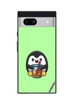 Protective Case Cover For Google Pixel 7a Penguin Cola Design Multicolour
