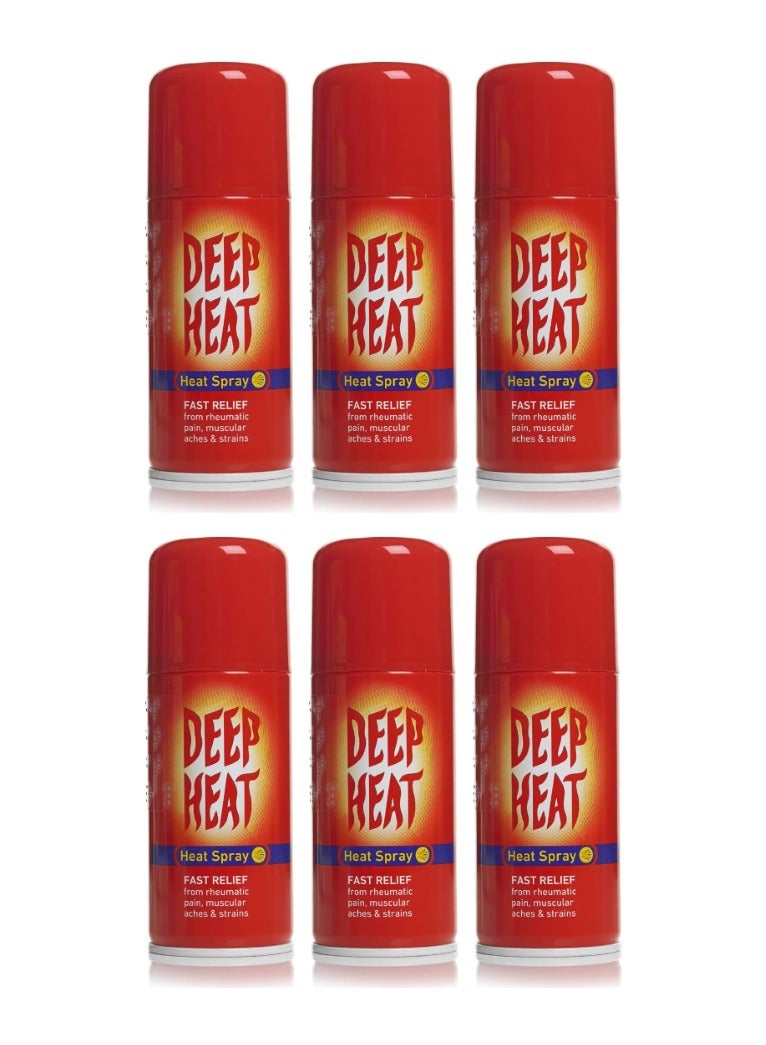 DEEP HEAT Fast Relief Spray 150ml 6PCS