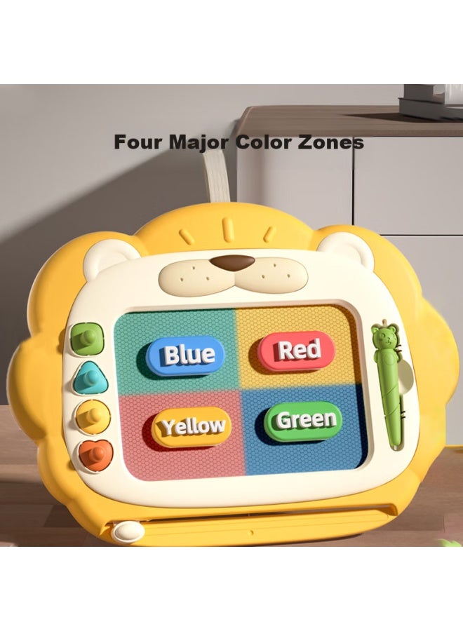 Dimoarch Kids Erasable Magnetic Drawing Board Boys Girls Diy Painting Colorful Writing Board 1-2-3 Years Lion Drawing Board - Image 2