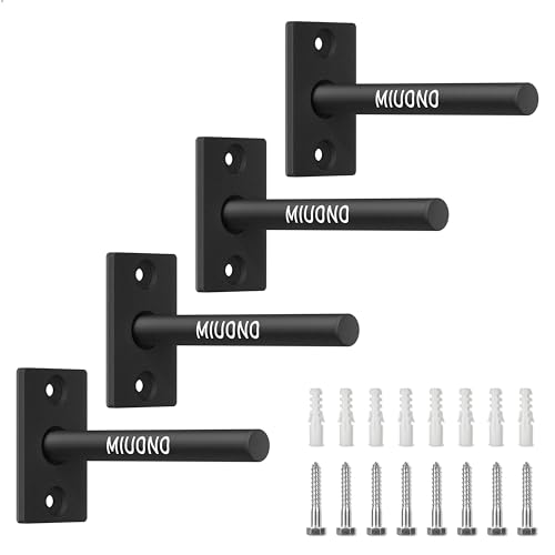 MIUONO Weight Plate Rack, Wall Mount Weight Plate Holder for 1" Plates, 4 Pack Weight Storage Racks Home Gym Organizer - Image 1