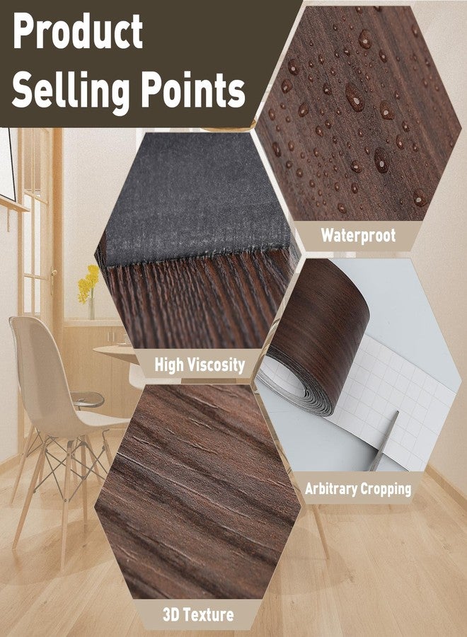 ZYJT Wood Tape, 2.4 inch X 15ft Self Adhesive Cherry Grain Repair Patch for Tables, Chairs, Baseboards, Doors, Windows, Floors, Handicraft DIY. - Image 5