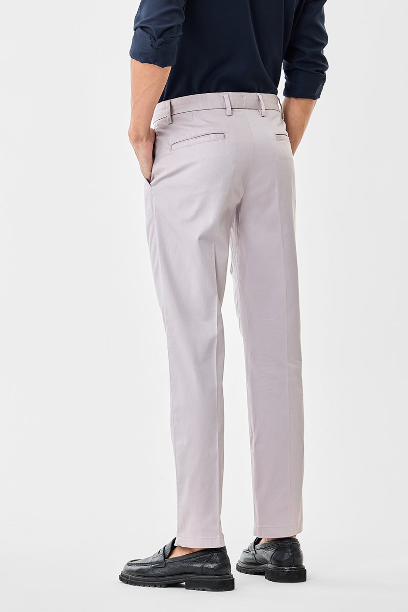 SNITCH Slim Fit Stretch Pleated Trousers - Image 4