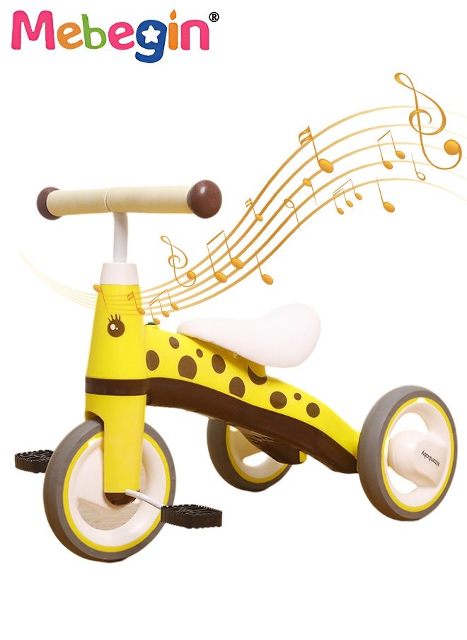 3-Wheel Balance Bike, Ride-On Tricycle with Music Button, Toddler Safe Trikes with Anti-slip Pedals and Comfortable Seat, Cartoon Training Bicycle, Easy Assembly, Ideal Gift for Kids  - Image 2